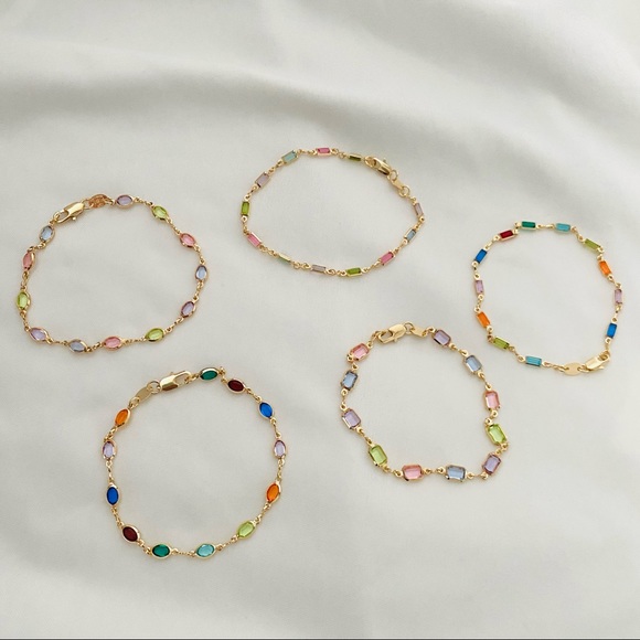 Multicolor Crystal Bracelet - Picture 7 of 10